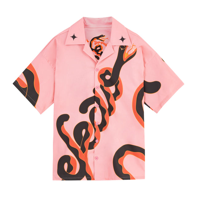 CAMISA EFECTO SNAKES ROSA